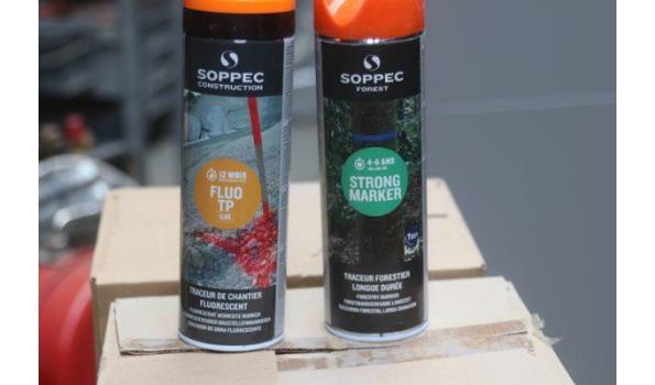 8 dozen à 12st aerosol fashmarkers/markingsprays SOPPEC, in div kleuren